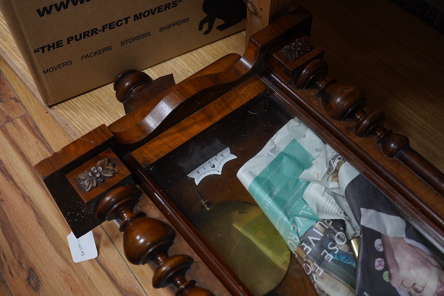A mahogany Vienna regulator wall clock, 127cm high